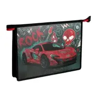 Папка для тетрадей А4 &laquo;Красное авто&raquo;, молния сверху