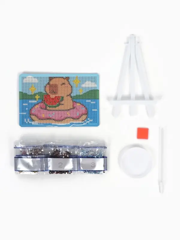 Алмазная мозаика с полным заполнением &laquo;Капибара&raquo;, 10&times;15 см