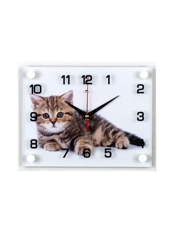 Часы настенные интерьерные &laquo;Котёнок&raquo;, бесшумные, 20&times;26 см