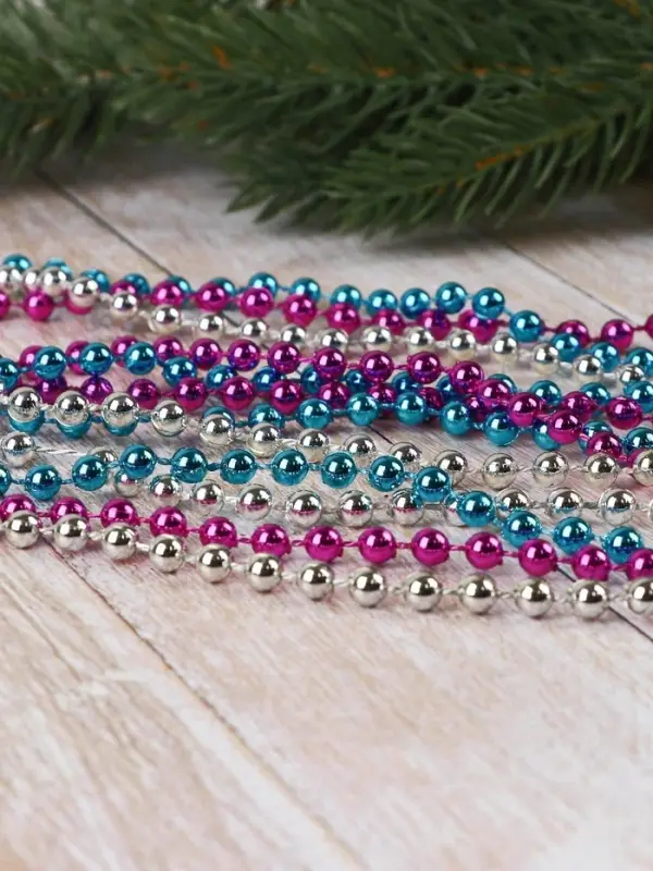 Бусы на ёлку &laquo;Разноцветные шарики&raquo;, длина 2.7 м, d=5 мм, МИКС