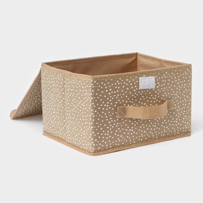 Короб для хранения Доляна Points, 26×20×16 см, цвет бежевый Короб для хранения Доляна Points, 26×20×16 см, цвет бежевый