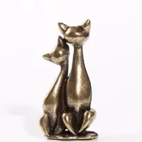 Фигурка декоративная &laquo;Кот и кошка&raquo;, металл, 2&times;1.4&times;4.3 см