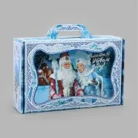 Подарочная коробка новогодняя &laquo;Зимние узоры&raquo; 260&times;350&times;100, для сладких подарков