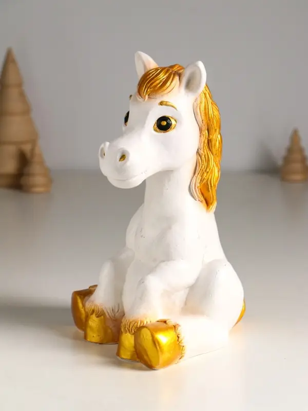 Копилка Копилка "Радостный конь" 20 см, белый