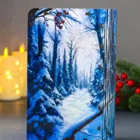 Книга-шкатулка новогодняя №3 "Три снегиря ".  19х13х5 см