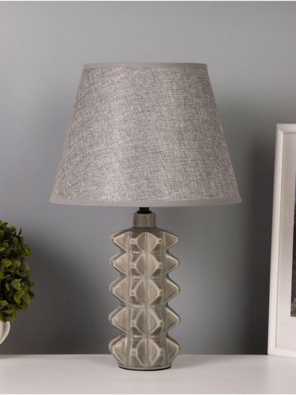 Лампа настольная Лампа настольная "Ода" 40Вт Е14 серый 24х24х38см