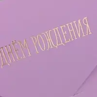 Конверт подарочный &laquo;С Днём рождения&raquo;, софт тач, тиснение, 19&times;9 см
