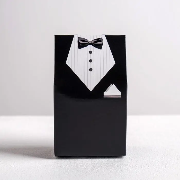 Коробка бонбоньерка, упаковка подарочная, свадебная, упаковка подарочная, «Костюм жениха», 5.5 х 10 см Коробка бонбоньерка, упаковка подарочная, свадебная, упаковка подарочная, «Костюм жениха», 5.5 х 10 см