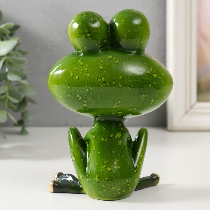 Сувенир полистоун лак Сувенир полистоун лак "Лягушонок медитирует" 10х7х15 см