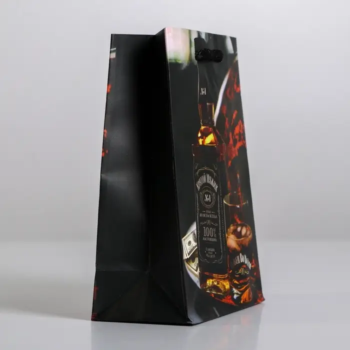 Пакет подарочный ламинированный, упаковка, «Крутой мужик», S 12 х 15 х 5.5 см