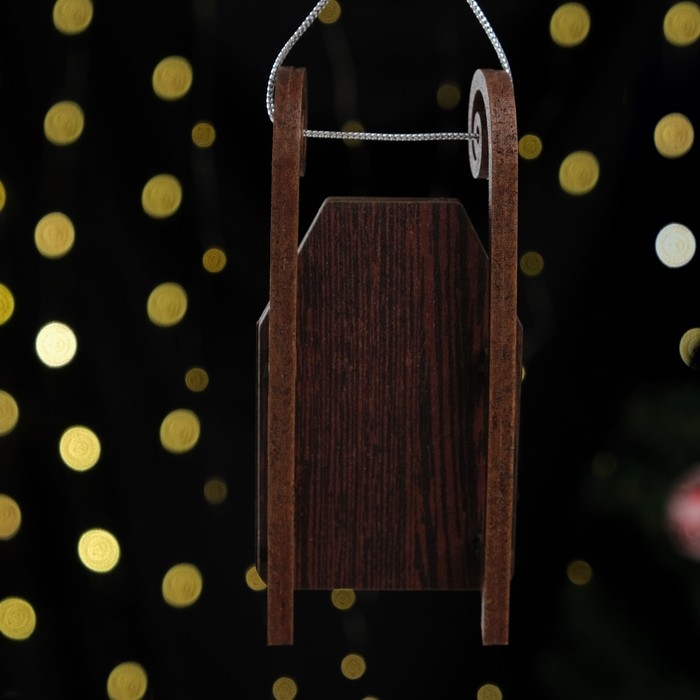 Елочное украшение Елочное украшение "Саночки №4", 12,5 х 6 см