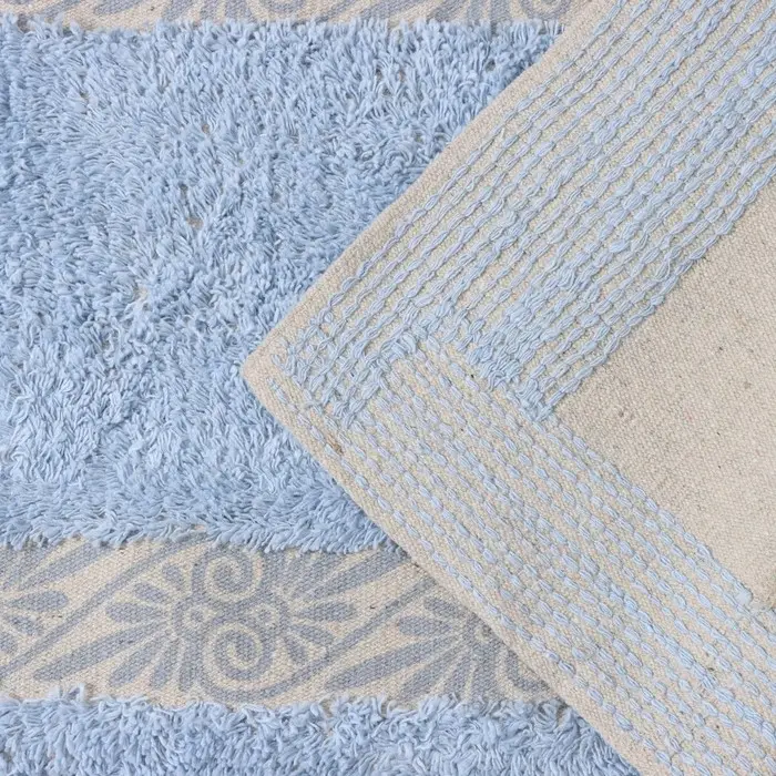 Коврик для дома Доляна &laquo;Вензель&raquo;, 50&times;80 см, голубой