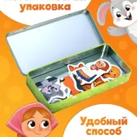 Магнитные макси-пазлы в металлической коробке &laquo;Детские сказки&raquo;, 11 пазлов