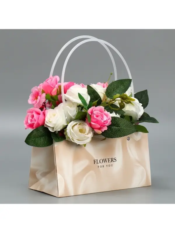 Пакет для цветов Gold Flower, 24&times;12&times;12 см