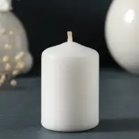 Свеча-цилиндр 4х6 см, 70 гр (набор 4 шт) белый Свеча-цилиндр 4х6 см, 70 гр (набор 4 шт) белый