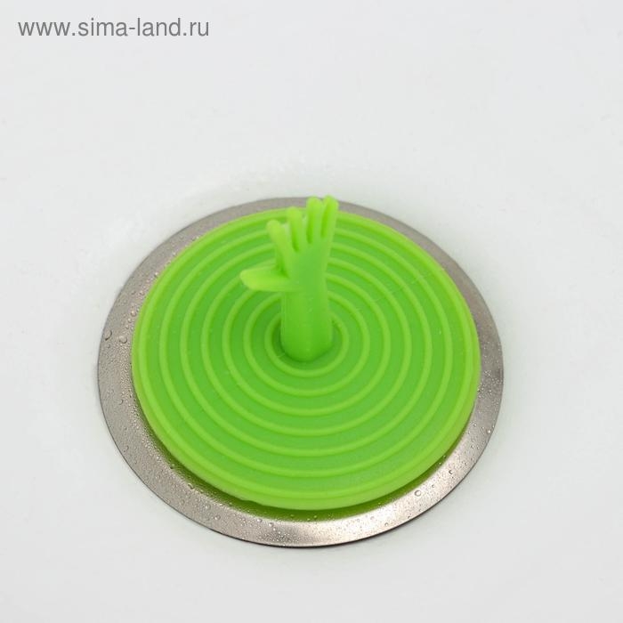 Пробка для ванны, d=6,5 см (внутренний d=3,5 см), силикон, цвет МИКС