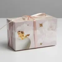 Коробка для капкейков, кондитерская упаковка двухсторонняя, 2 ячейки, &laquo;Эдем&raquo;, 16 х 8 х 10 см
