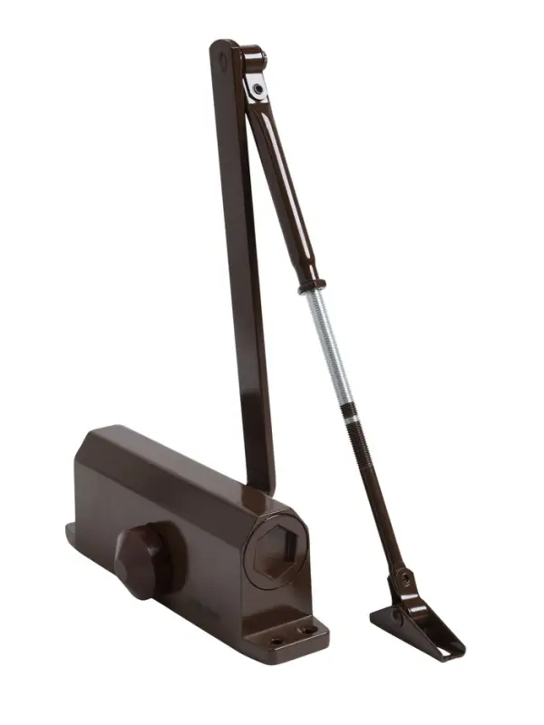 Доводчик дверной ТУНДРА d=80BR, от 45-70 кг, коричневый