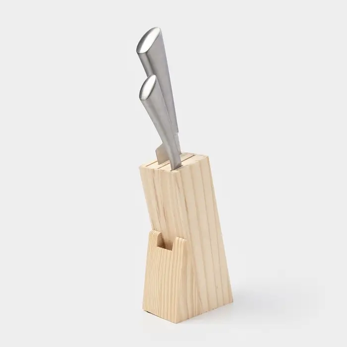 Подставка для ножей Доляна, 11&times;6&times;20 см, дерево