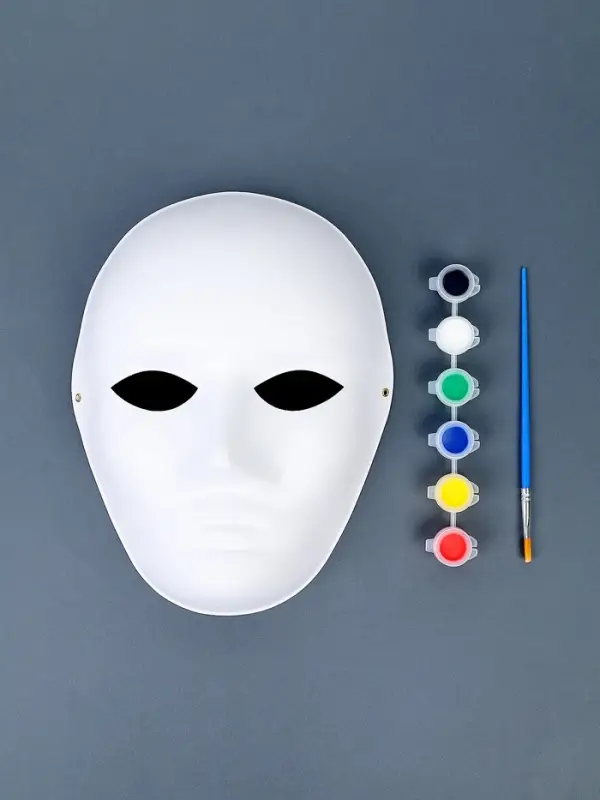 Маска под роспись "Коломбина", с красками