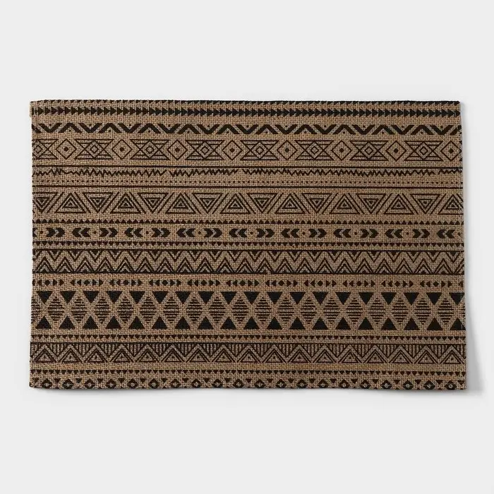 Салфетка сервировочная на стол «Старина», 44,6×29,5 см, цвет чёрный