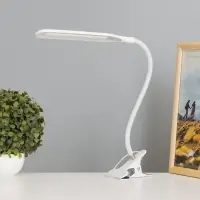 Лампа настольная RISALUX &laquo;Офисный белый&raquo;, светодиодная, на прищепке, от USB, 11&times;7.5&times;60.5 см