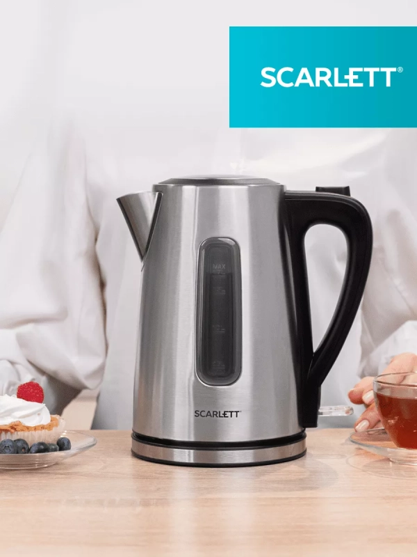 Чайник электрический металлический 1.7 л 2200 Вт Чайник электрический металлический 1.7 л 2200 Вт