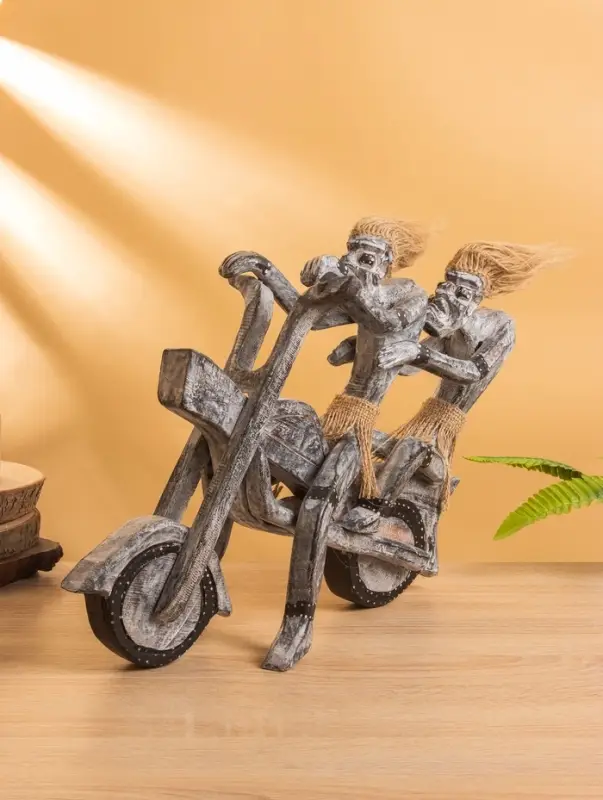 Сувенир Сувенир "Аборигены байкеры" дерево, 35х15х30 см