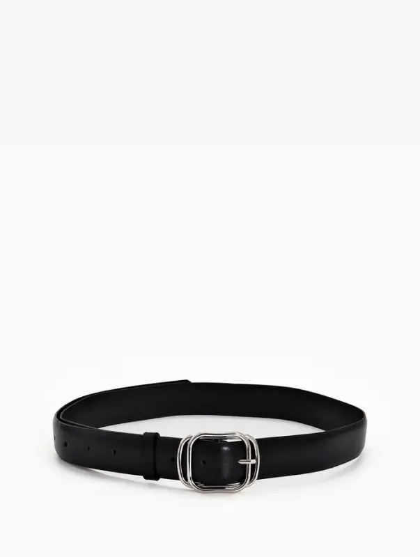 Ремень женский, 110&times;3.2 см, пряжка металл, серебристая, чёрный