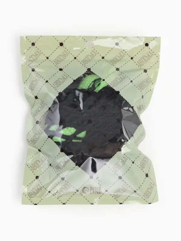 Сумка - авоська плетёная, клетка 1.5 см, чёрная