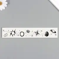 Переводная тату на тело чёрная «Браслет. Космос», 20×3 см
