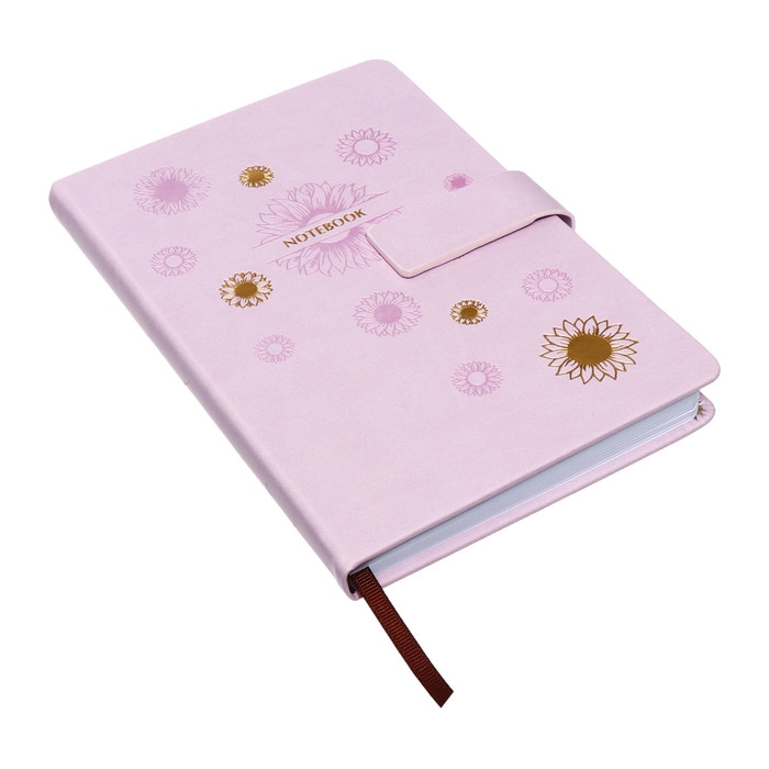 Ежедневник недатированный, А5, 140л, клетка, обл.кожзам, с хлястиком, Цветы, сиреневый Ежедневник недатированный, А5, 140л, клетка, обл.кожзам, с хлястиком, Цветы, сиреневый