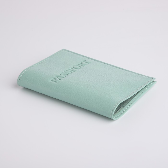 Обложка для паспорта, цвет мятный Обложка для паспорта, цвет мятный