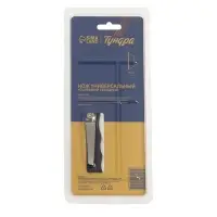 Нож универсальный складной ТУНДРА, металл. корпус, трапециевидное лезвие + 5 запасных, 19 мм