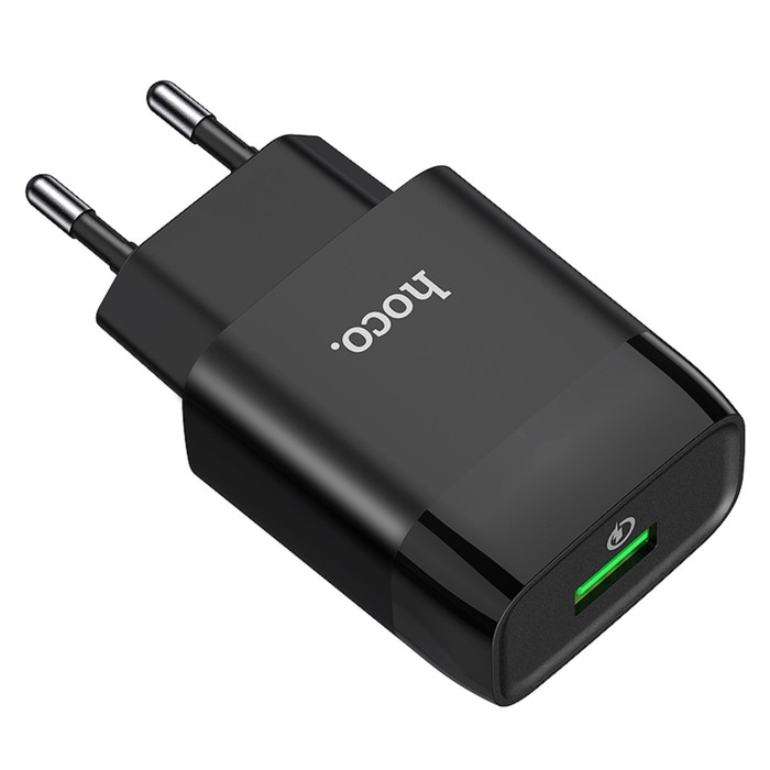 Сетевое зарядное устройство Hoco C72Q, 18 Вт, USB QC3.0 - 3 А, черный Сетевое зарядное устройство Hoco C72Q, 18 Вт, USB QC3.0 - 3 А, черный