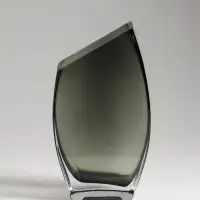 Ваза стекло настольная "Эйми" 20х11 см, серый