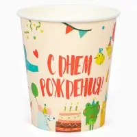 Стакан одноразовый бумажный &laquo;Животные&raquo;, 250 мл