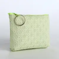 Кошелёк-монетница на молнии, 12&times;2.5&times;8.5 см, зелёный