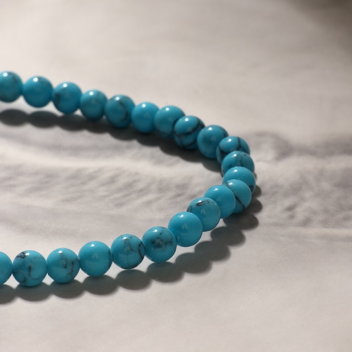 Браслет шар №4 «Бирюза новая», 5,5см Браслет шар №4 «Бирюза новая», 5,5см