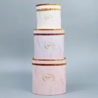 Набор коробок 3 в 1, упаковка подарочная, &laquo;Мрамор&raquo;, 13&times;13&times;13 - 18&times;18&times;18 см