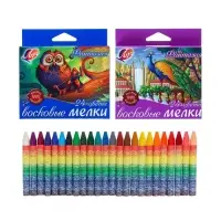 Мелки восковые 24 цвета &laquo;Луч&raquo;, круглые, МИКС
