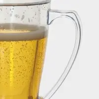 Кружка для пива охлаждающая, 420 мл, пластик, прозрачная