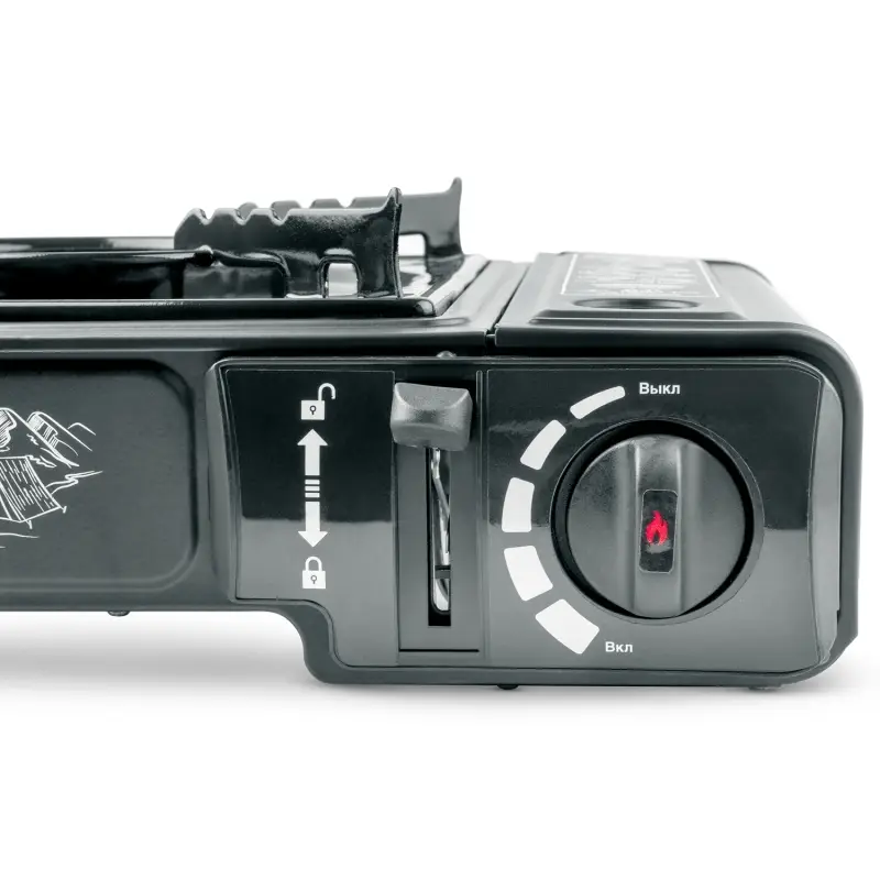 Плита газовая портативная в кейсе AVS GS-02 (встроен.переходник)