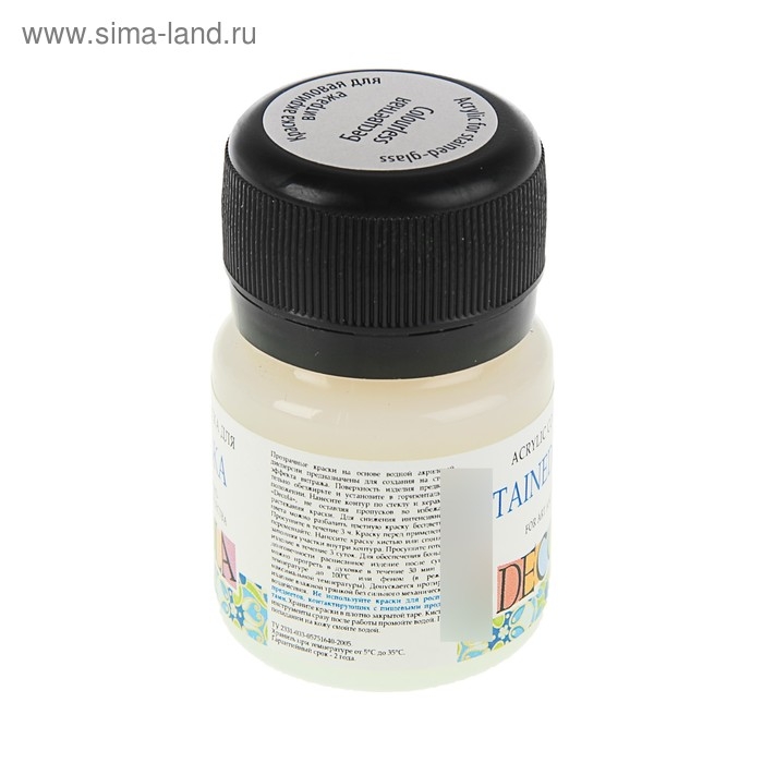 Краска по стеклу витражная ЗХК Decola, 20 мл, бесцветная, 4226106 Краска по стеклу витражная ЗХК Decola, 20 мл, бесцветная, 4226106