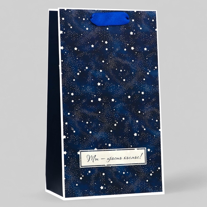 Пакет подарочный ламинированный Пакет подарочный ламинированный "Космос", 13 х 23 х 7 см