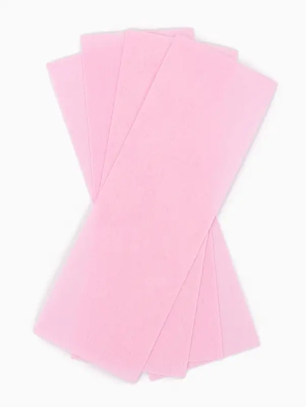 Полоски для депиляции, 20&times;7 см, 100 шт., розовые