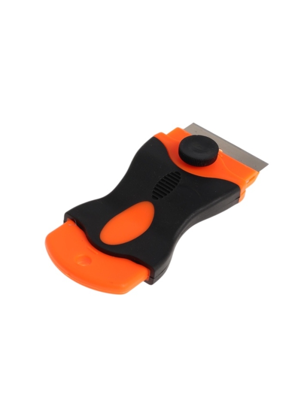 Скребок ТУНДРА, обрезиненная рукоятка, лезвие из нержавеющей стали, 40 мм