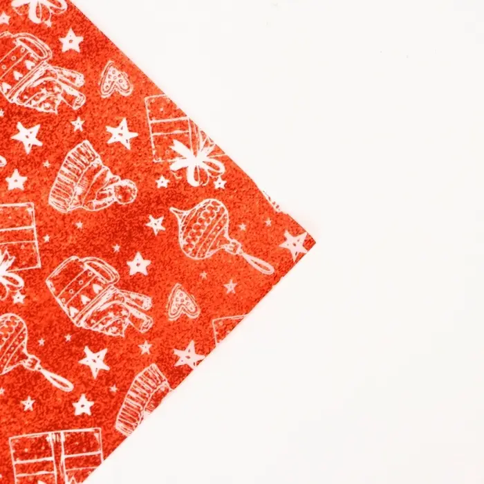 Бумага упаковочная тишью, новогодняя упаковка «Подарки», 50×66 см