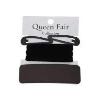 Набор для волос QF &laquo;Флоренс&raquo;, 3 резинки 6 см, заколка - автомат 9 см, 2 заколки 4.5 см, чёрный, коричневый