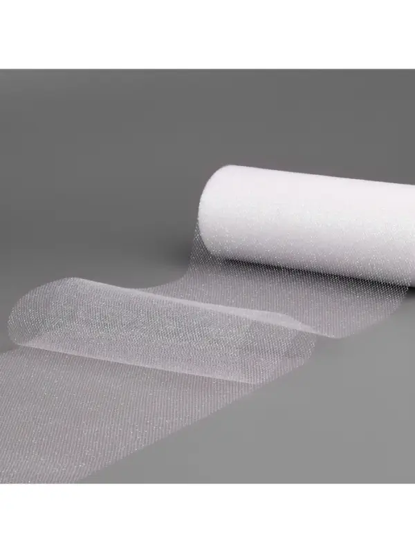 Фатин с глиттером, 15 см, 9&plusmn;0.5 м, 11&plusmn;1 г/м&sup2;, белый №1